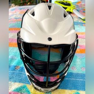 White CS-R Cascade Youth Lacrosse Helmet
